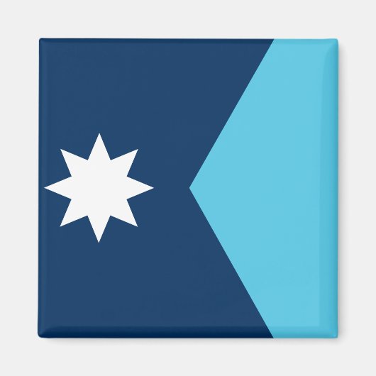 Magneet met vlag van Minnesota, VS (Voorkant)