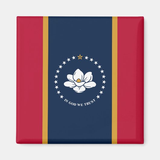 Magneet met vlag van Mississippi (Voorkant)