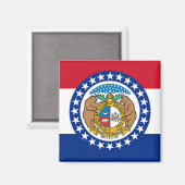 Magneet met Vlag van Missouri State - Verenigde St (Voorkant / Achterkant)