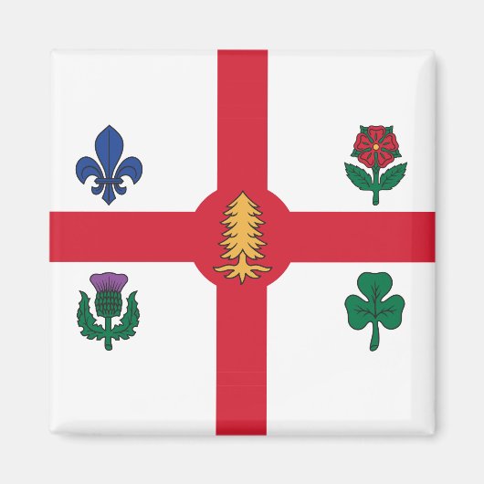 Magneet met vlag van Montreal, Canada (Voorkant)