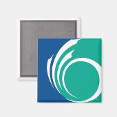 Magneet met vlag van Ottawa, Canada (Voorkant / Achterkant)