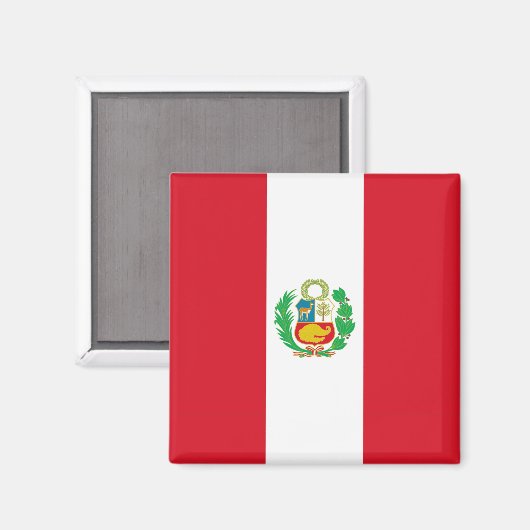 Magneet met vlag van Peru (Voorkant / Achterkant)