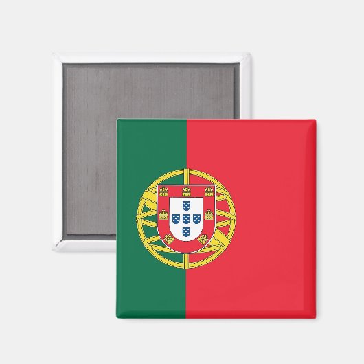 Magneet met vlag van Portugal (Voorkant / Achterkant)