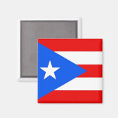 Magneet met vlag van Puerto Rico - Verenigde State (Voorkant / Achterkant)