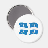 Magneet met vlag van Quebec (Voorkant / Achterkant)