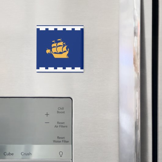 Magneet met vlag van Quebec City, Canada (Insitu (Koelkast))