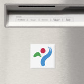 Magneet met vlag van Seoul, Zuid-Korea (Insitu (Vaatwasser))