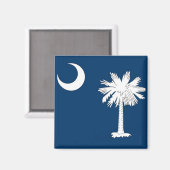 Magneet met vlag van South Carolina State - Vereni (Voorkant / Achterkant)