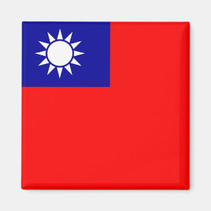 Magneet met vlag van Taiwan