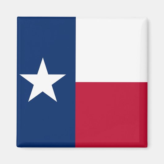 Magneet met Vlag van Texas State - USA (Voorkant)
