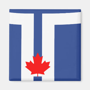 Magneet met vlag van Toronto, Canada
