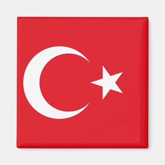 Magneet met vlag van Turkije (Voorkant)