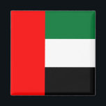 Magneet met vlag van Verenigde Arabische Emiraten<br><div class="desc">Toon uw bewondering voor de Verenigde Arabische Emiraten met deze opvallende magneet met zijn vlag! Deze magneet, vervaardigd met nauwgezette aandacht voor detail, is meer dan alleen een decoratie; het is een viering van het rijke erfgoed van de VAE en iconische symboliek. Het gedurfde ontwerp toont trots de vlag van...</div>