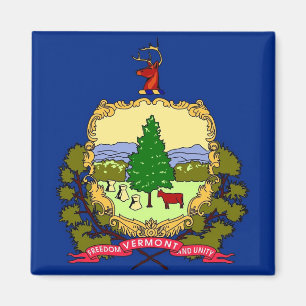 Magneet met Vlag van Vermont - Verenigde Staten