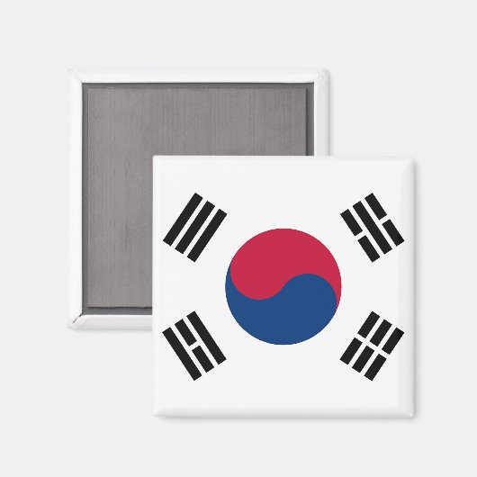 Magneet met vlag van Zuid-Korea (Voorkant / Achterkant)