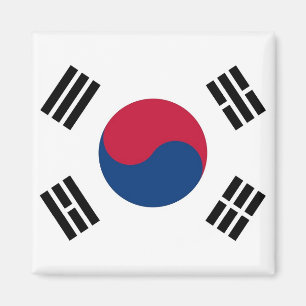 Magneet met vlag van Zuid-Korea