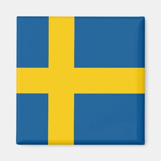 Magneet met vlag van Zweden (Voorkant)