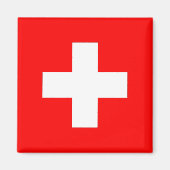 Magneet met vlag van Zwitserland (Voorkant)