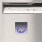 Magneet met waterverf paarse bloemen (Insitu (Vaatwasser))