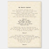 Magneet; Mijn Hart is geopend Magneet (Voorkant)