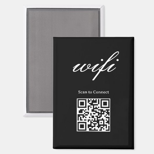 Magneet  | Modern Wifi Qr Code (Voorkant / Achterkant)