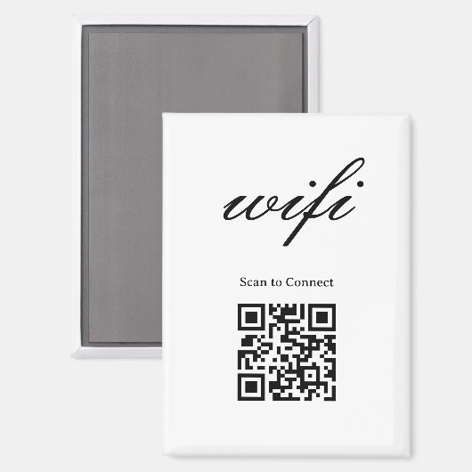 Magneet | Modern Wifi Qr Code (Voorkant / Achterkant)