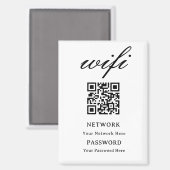 Magneet | Modern Wifi Wachtwoord Netwerk (Voorkant / Achterkant)