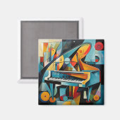 Magneet moderne piano schilderij (Voorkant / Achterkant)