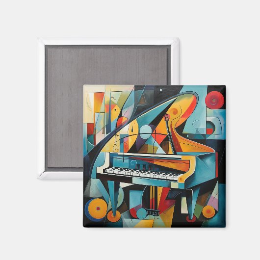 Magneet moderne piano schilderij (Voorkant / Achterkant)