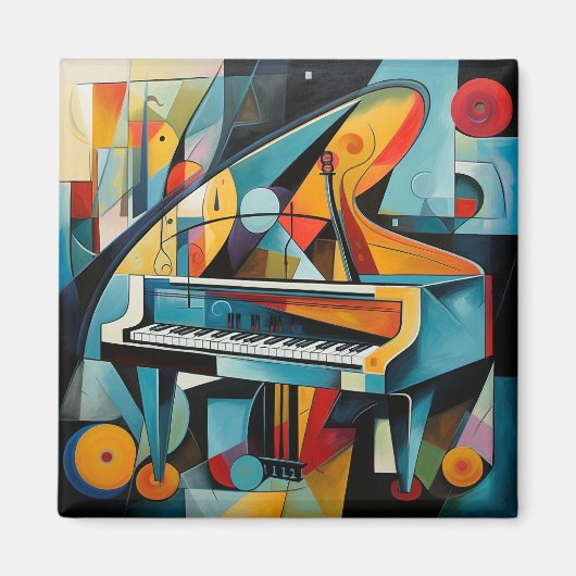 Magneet moderne piano schilderij (Voorkant)