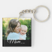 Magneet Moeder Opgericht Foto Moederdag Cadeau Sleutelhanger (Achterkant)
