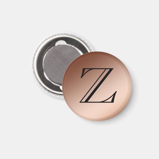 Magneet - Monogram, Koper (Voorkant / Achterkant)