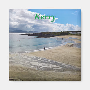 Magneet: Mooi strand met een blauwe hemel ; Ierlan Magneet