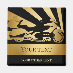 Magneet motorfiets biker goud