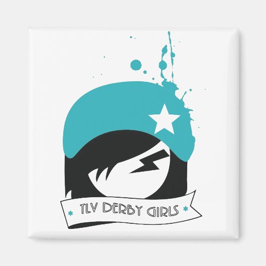 magneet - Officiële "TLV Derby Girls" Logo (Voorkant)