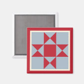 Magneet - Ohio Star Quilt Square (Voorkant / Achterkant)