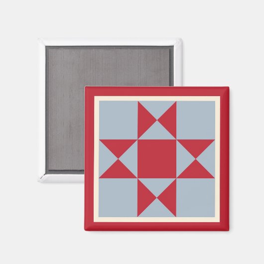 Magneet - Ohio Star Quilt Square (Voorkant / Achterkant)