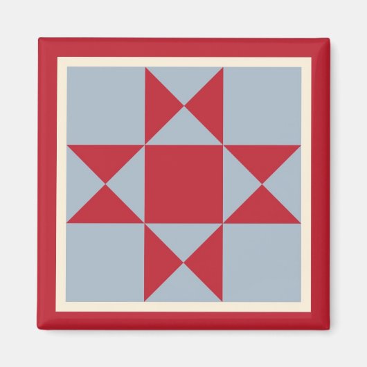 Magneet - Ohio Star Quilt Square (Voorkant)