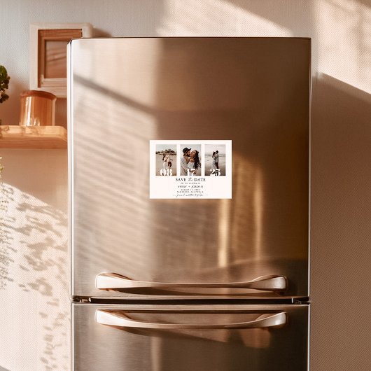 Magneet om datum te reserveren, Foto Moderne datum Magnetische Uitnodiging