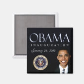 magneet op de inauguratiedag van obama (Voorkant / Achterkant)