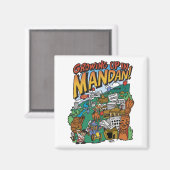 Magneet "Opgroeien in Mandan" (Voorkant / Achterkant)