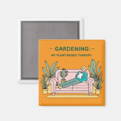 Magneet - oranje tuinieren (Voorkant / Achterkant)