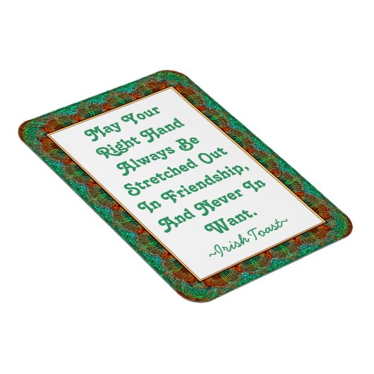 Magneet  Oud Iers Toast Faux-Tated lijst (Rechterzijde)