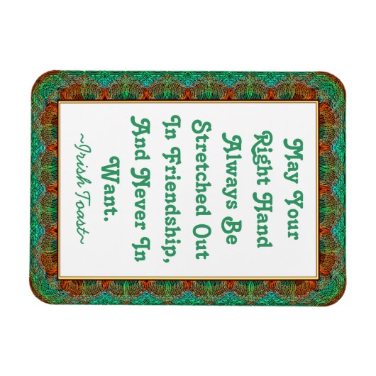 Magneet  Oud Iers Toast Faux-Tated lijst (Horizontaal)