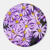 Magneet - paarse bloemen (Voorkant)
