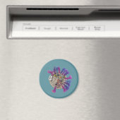 Magneet - Paarse garenvis - Baby (Insitu (Vaatwasser))