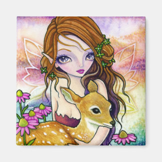 Magneet - Peace Valley Fawn Herten Fairy kunst