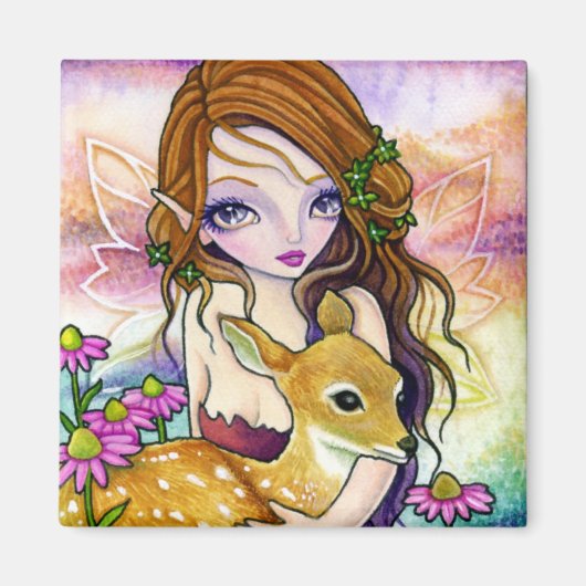 Magneet - Peace Valley Fawn Herten Fairy kunst (Voorkant)