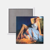 Magneet Pinup Meisjes Art  Retro (Voorkant / Achterkant)