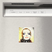Magneet "pop Art" Vrouwenportret (Insitu (Vaatwasser))